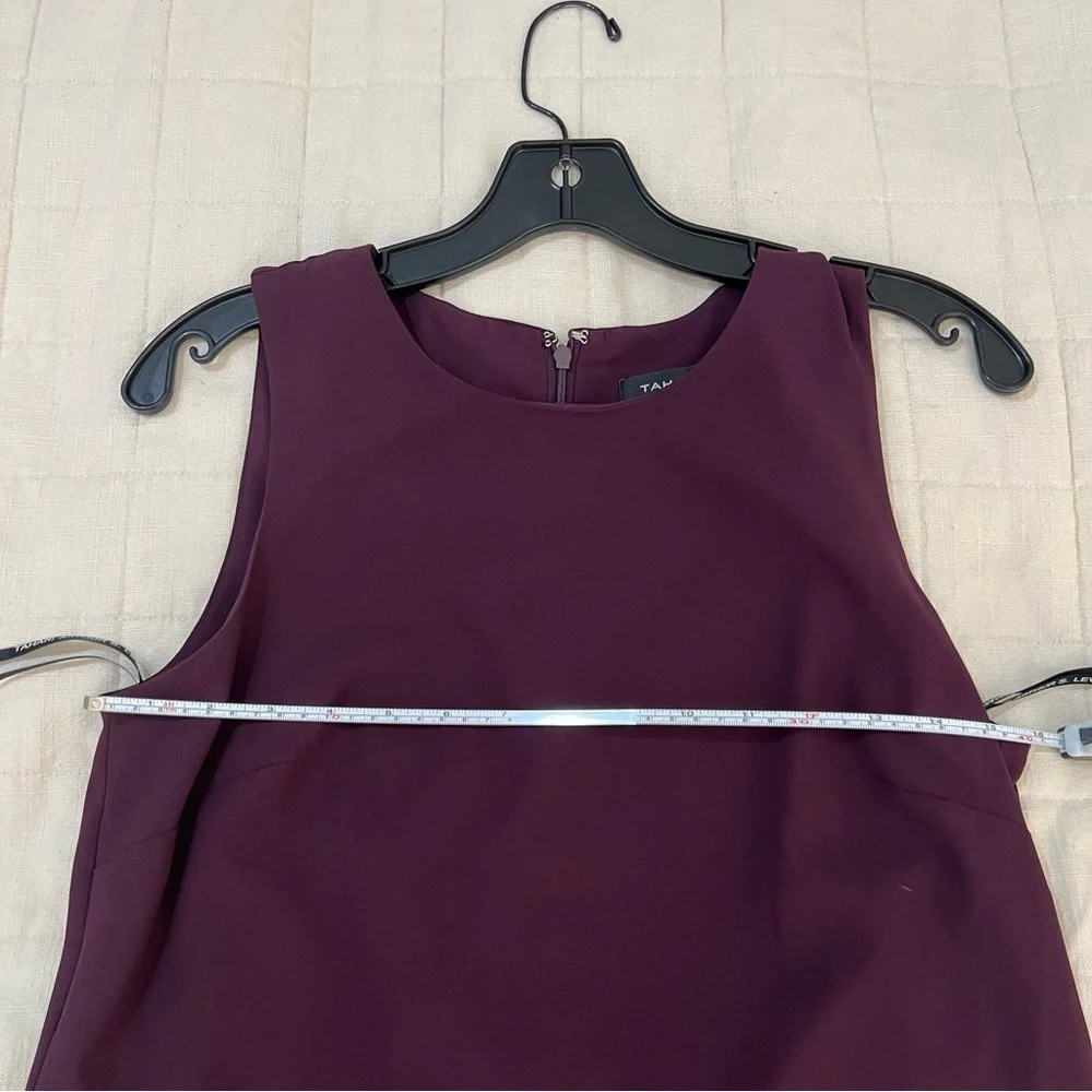 Tahari Purple Dress Feathers and Rhinestones Size 6 - Picture 9 of 10